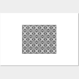 Elegant, modern pattern, silver stars, cross and block for any occasion Posters and Art